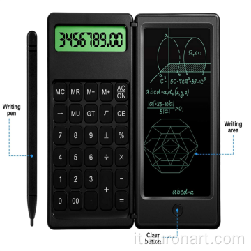 Nuova calcolatrice tascabile Office 10 cifre pieghevole blocco note